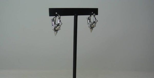OORBELLEN SPIKES - ZILVER