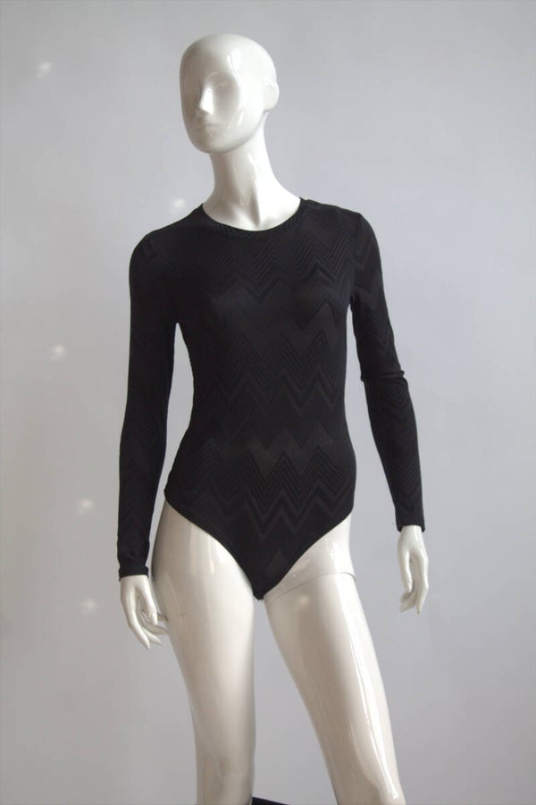 BODY SHIRT MET PRINT - ZWART