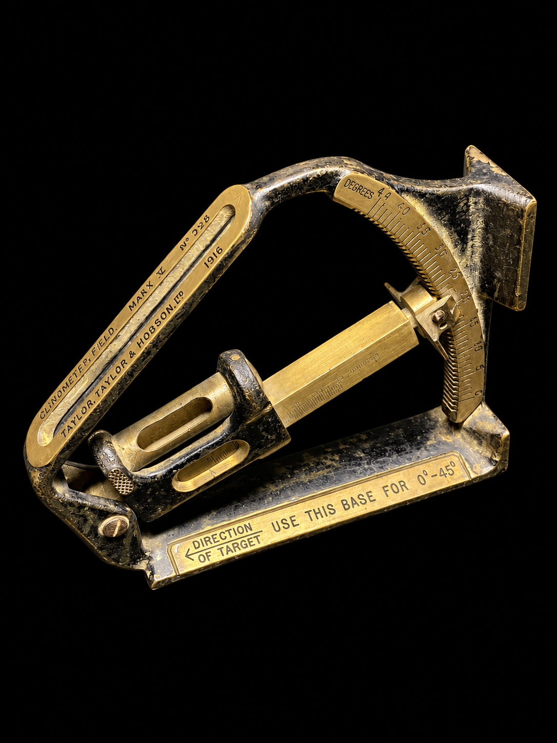 Clinomètre d'Artillerie WW1 de Campagne – Taylor, Taylor & Hobson 1916 – Mark V
