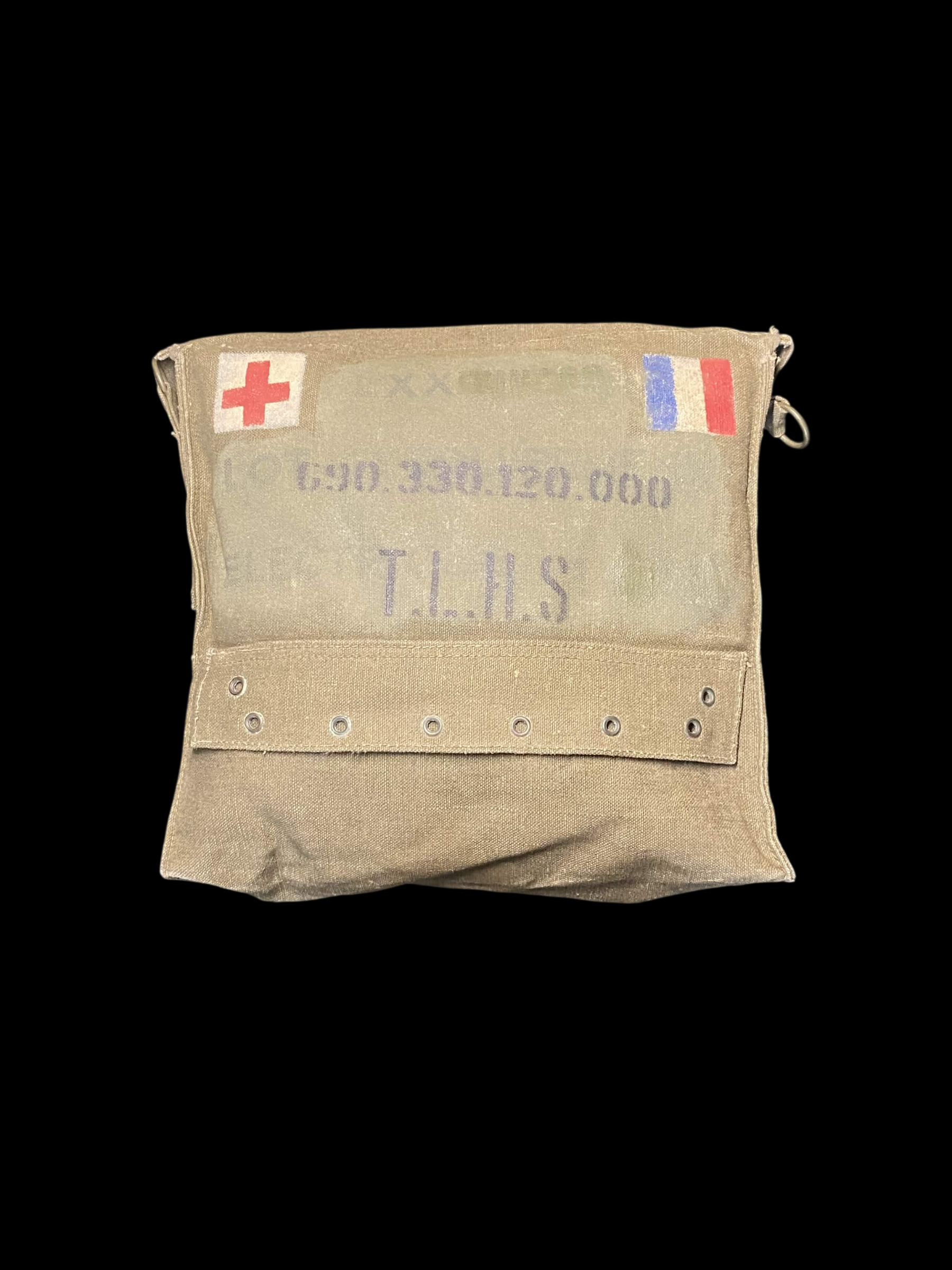 Musette d’infirmier militaire française Modèle 48 - T.I.H.S - Période Indochine / Algérie
