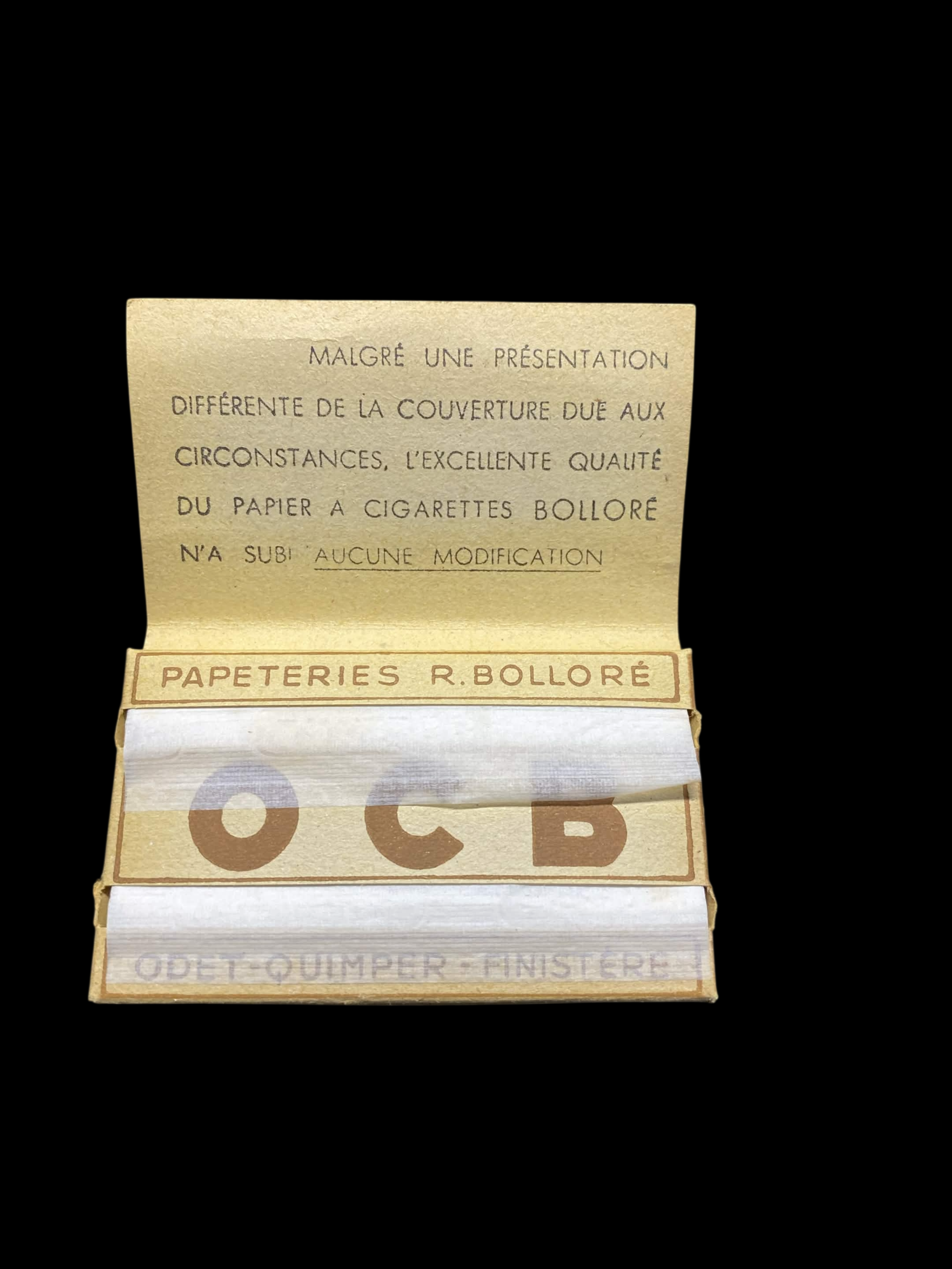 Ancien carnet de feuilles à cigarette OCB — vers 1940