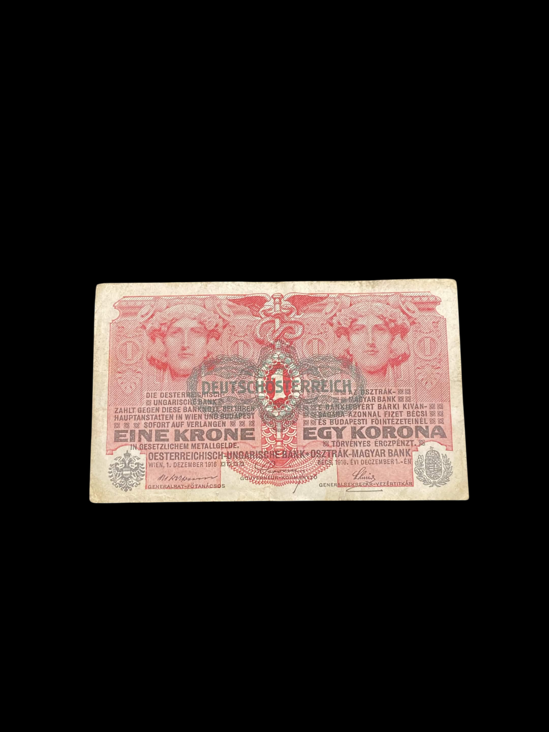 Billet austro-hongrois 1 Krone — 1916, supplément Deutschösterreich