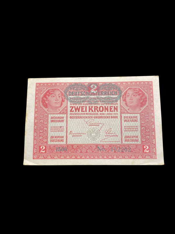 Billet austro-hongrois 2 Kronen — 1917, supplément Deutschösterreich