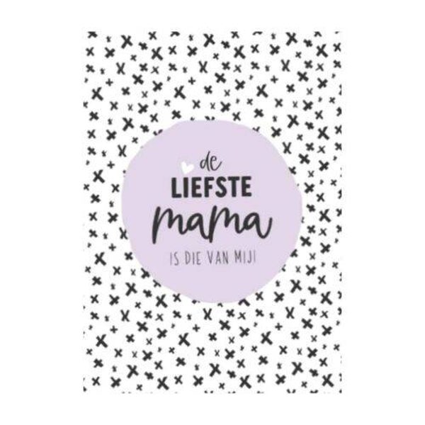 Ansichtkaart 'liefste mama'.