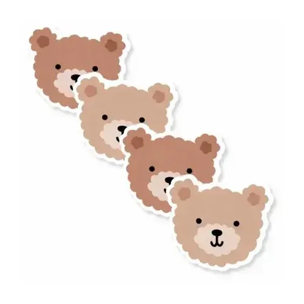sticker - kleine beer - 4 stuks
