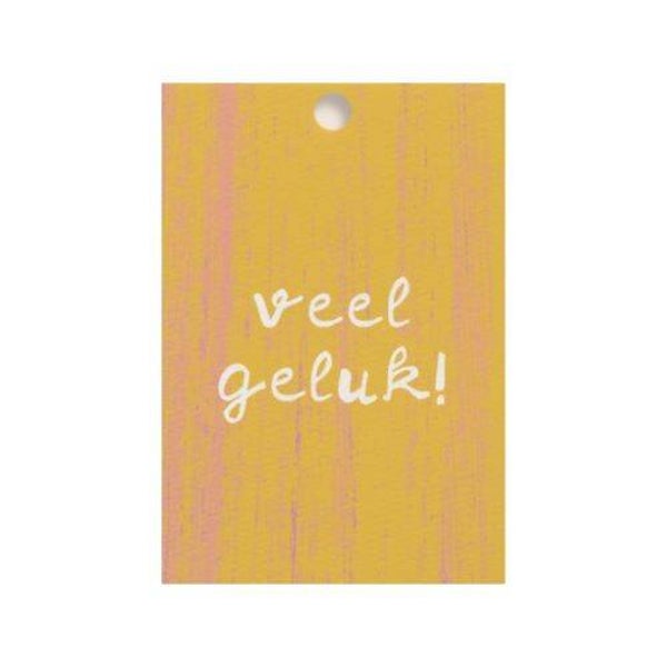 Label veel geluk.