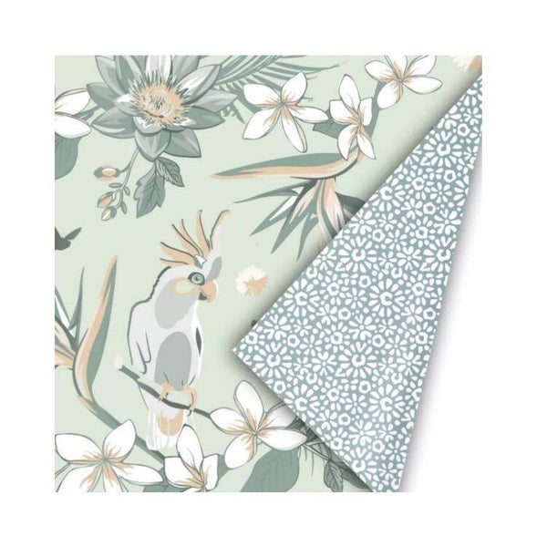 Inpakpapier bloem Vogel.