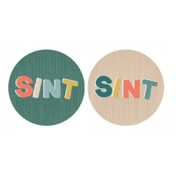 Sticker 'SINT'. (4 stuks)