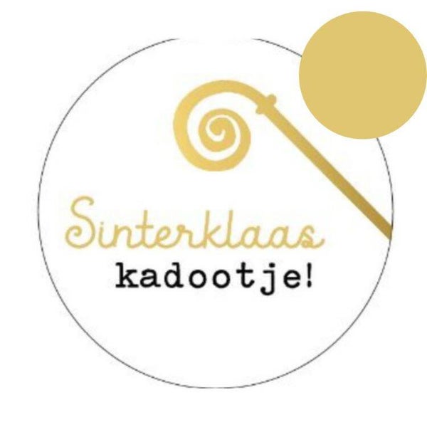 Cadeausticker Sinterklaas staf (5 stuks)