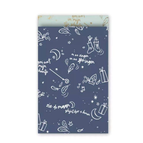 Sinterklaas cadeauzakje blauw.