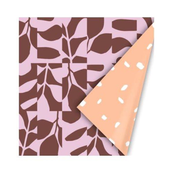 Inpakpapier bordeaux.