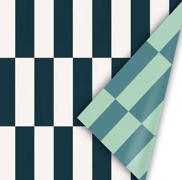 Inpakpapier streep - groen.