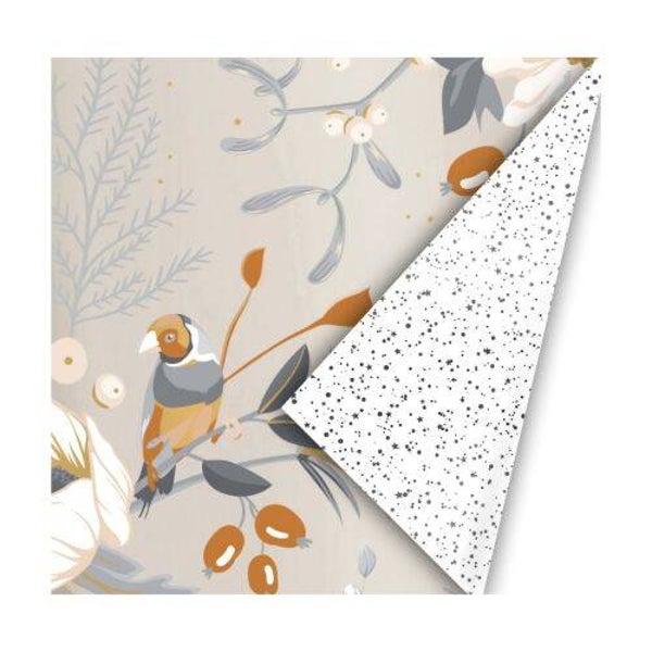 Inpakpapier voor Kerst - Vogel
