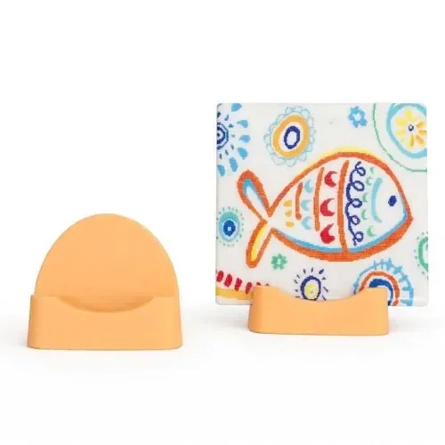 kaart- tegelhouder - licht oranje