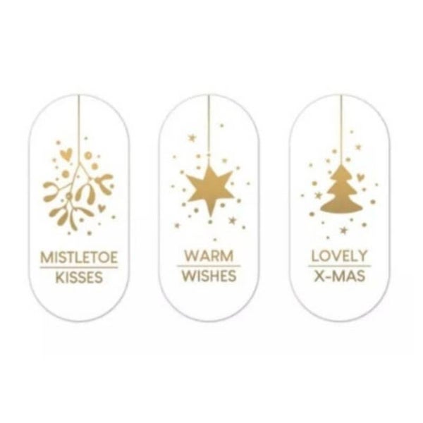 Stickers Kerst - ovaal vorm