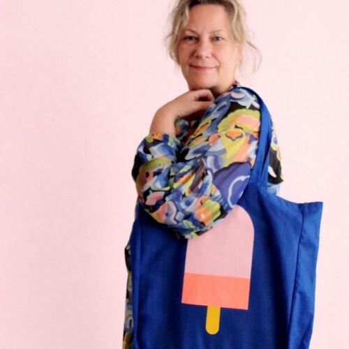 ENGEL. - totebag blauw - ijs
