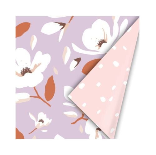 Inpakpapier - lila bloem