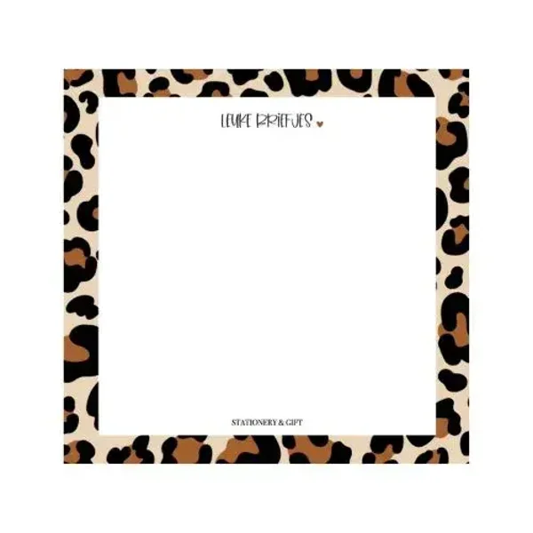 Notitieblokje leopard.