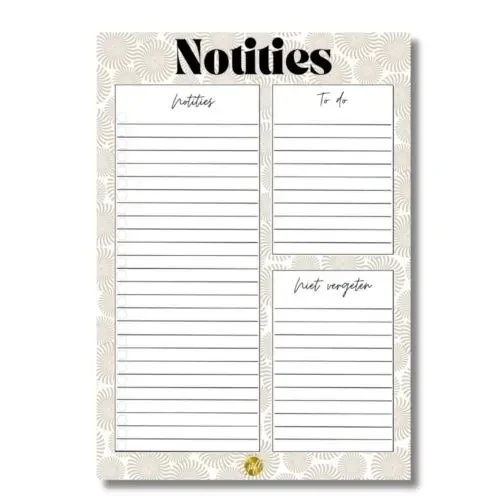 Notitieblok A5 - Notities