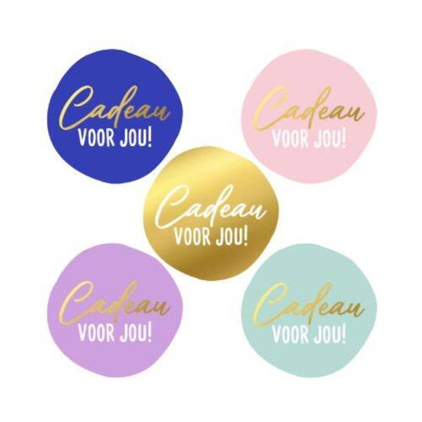 Sticker cadeau voor jou (5 stuks)