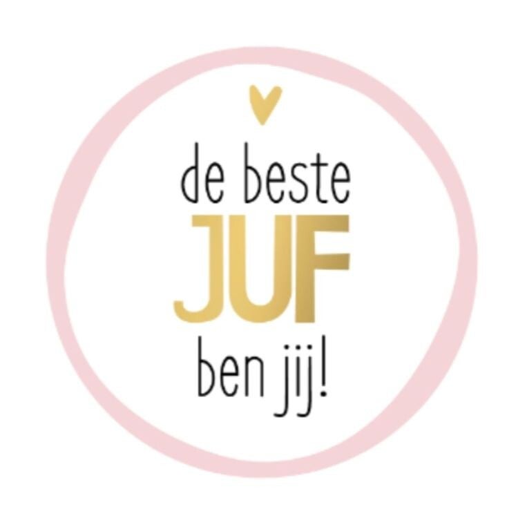 Sticker 'Juf' (5 stuks)