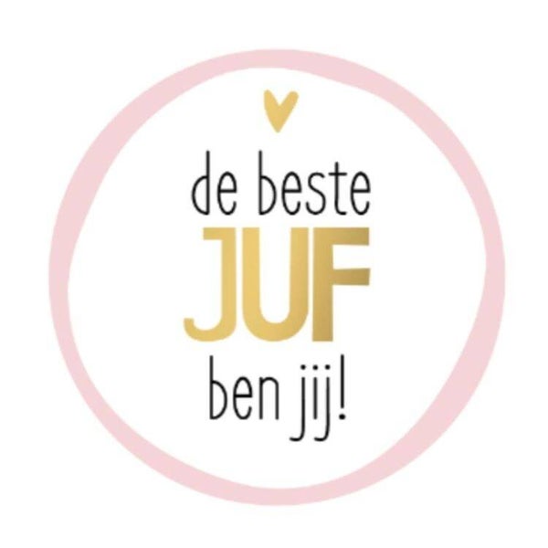 Sticker 'Juf' (5 stuks)