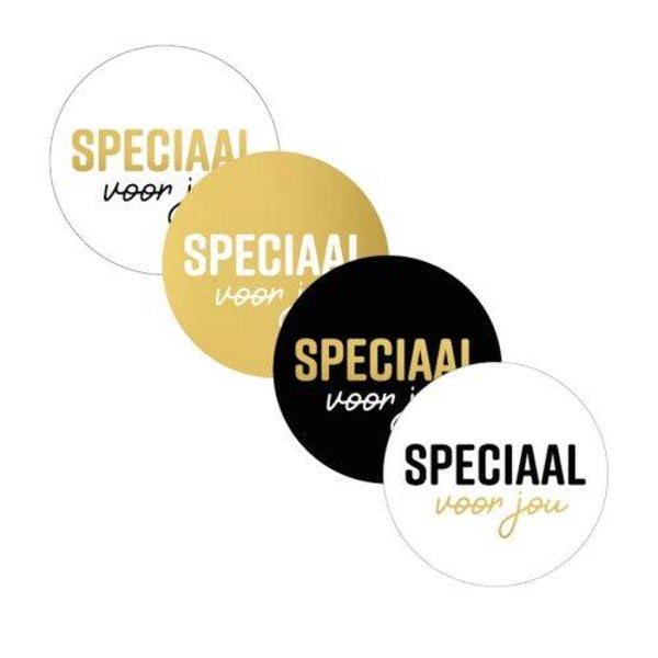 Stickers speciaal voor jou zwart-wit-goud.