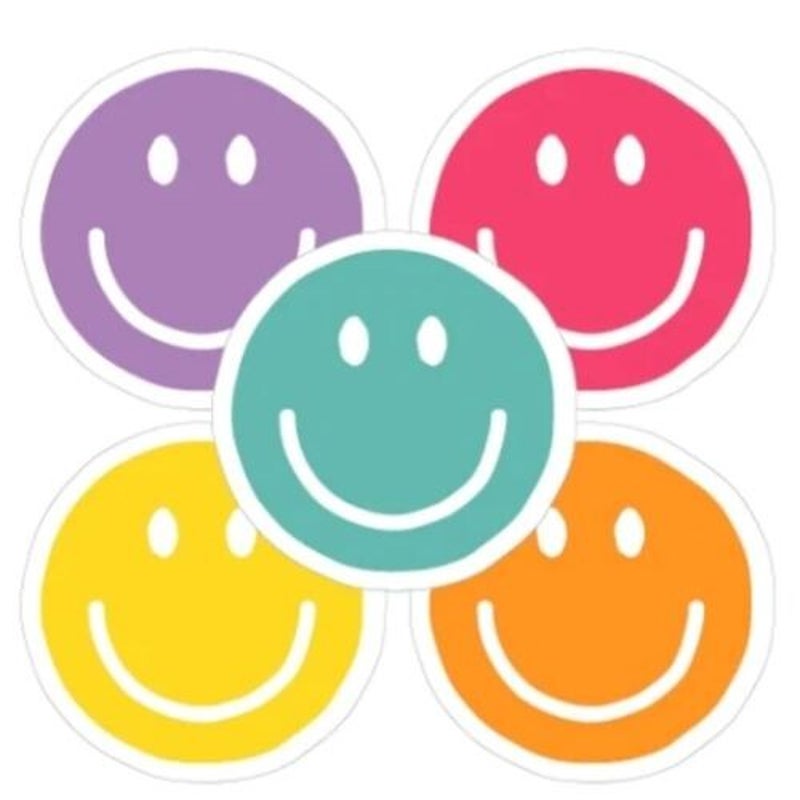 Smiley stickers voor het versieren van je cadeautje.