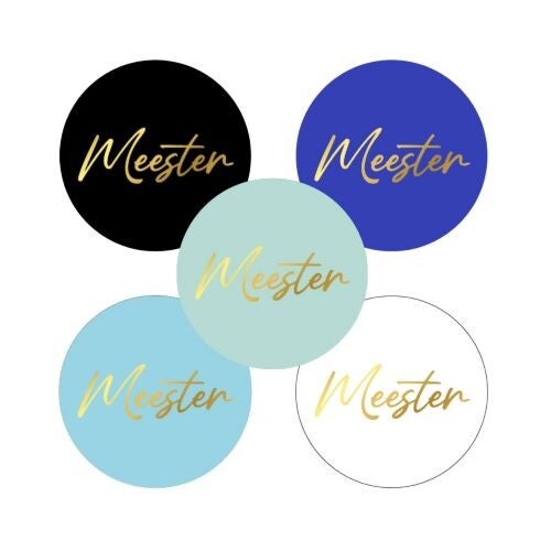 Sticker 'Meester'( 5 stuks)