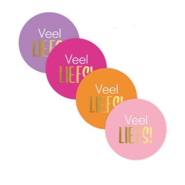Sticker veel Liefs ( 4 stuks)
