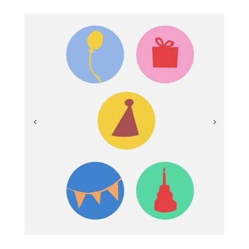 Sticker 'Party' (5 stuks)