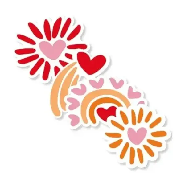 Stickers - hart sterren en boogjes