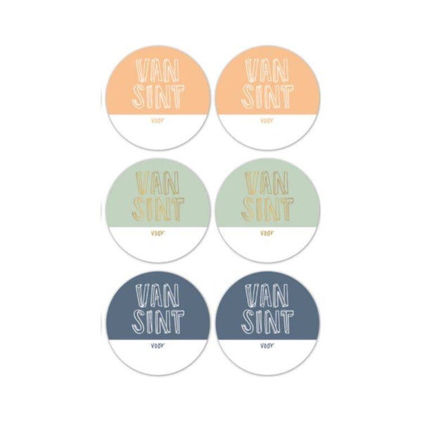 Sticker Van Sint (3 stuks)
