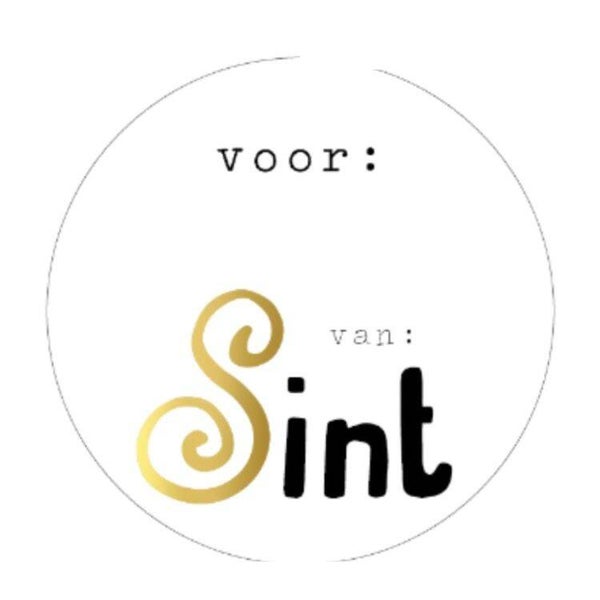 Sinterklaas cadeau sticker (5 stuks)