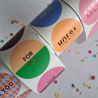 Kleurijke stickers van hoge kwaliteit.