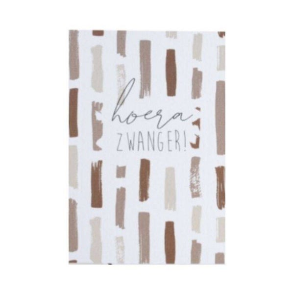 Wenskaart 'hoera zwanger'