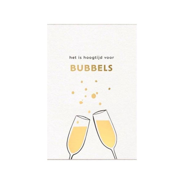 Wenskaart bubbels.
