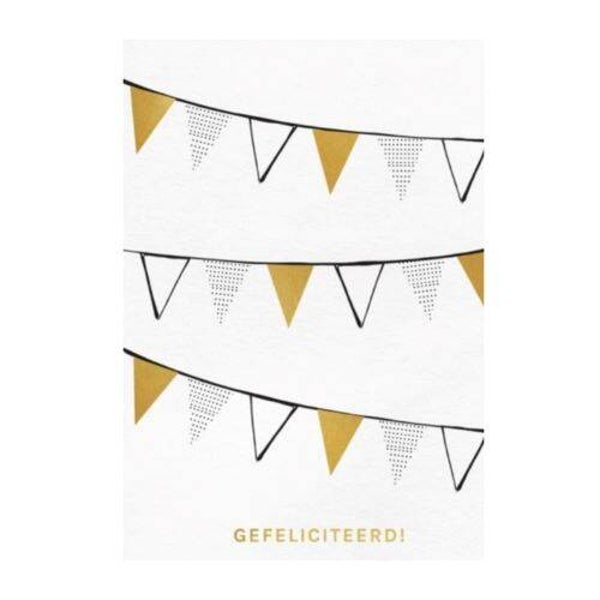Wenskaart gefeliciteerd,