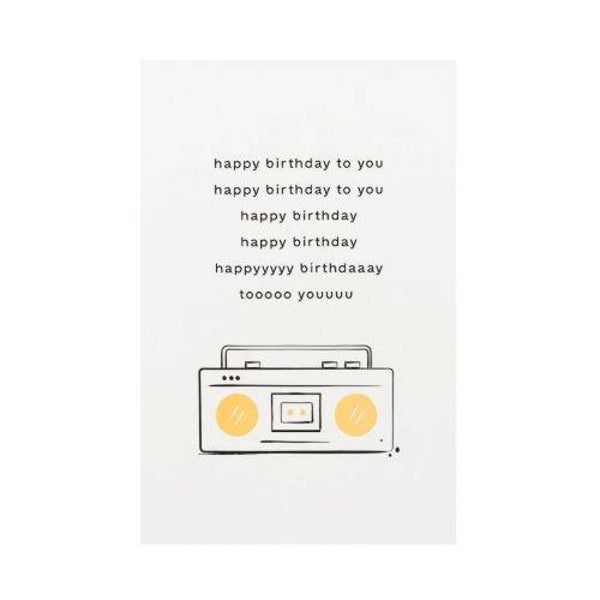 Wenskaart birthday muziek