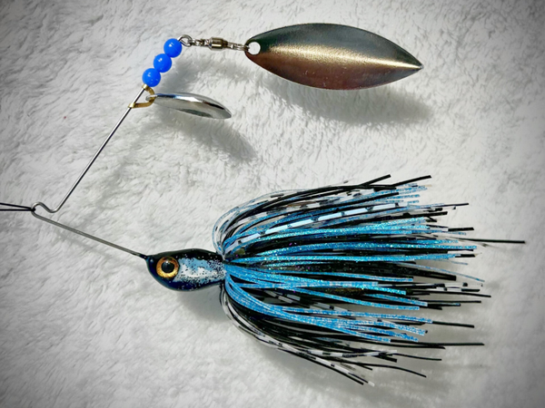 Blue, Black, and White Spinnerbait