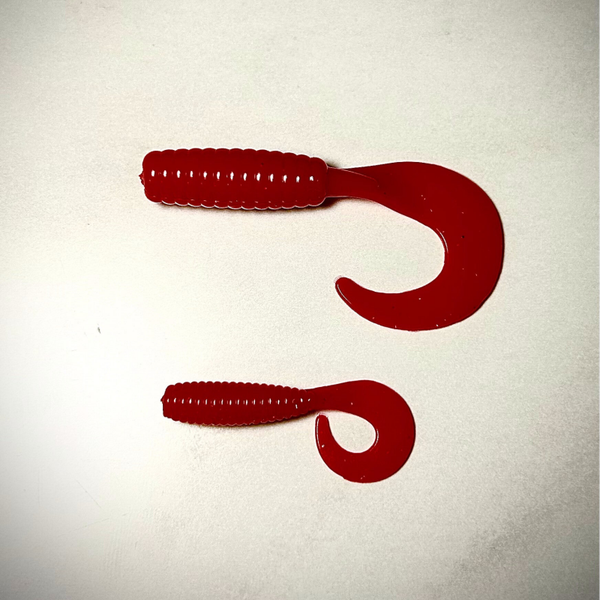 Red Curly Tail Grubs