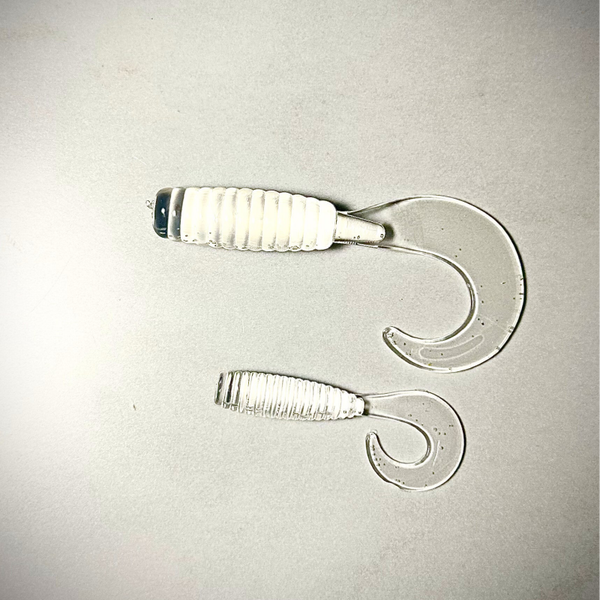 Transparent (Blank) Curly Tail Grubs
