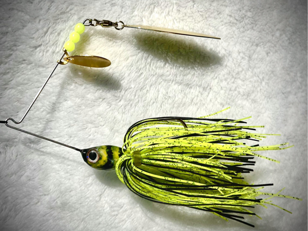 Yellow and Black Spinnerbait