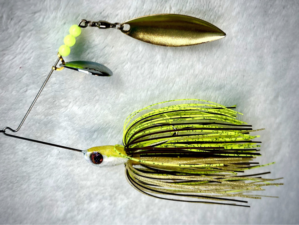 Yellow and White Spinnerbait