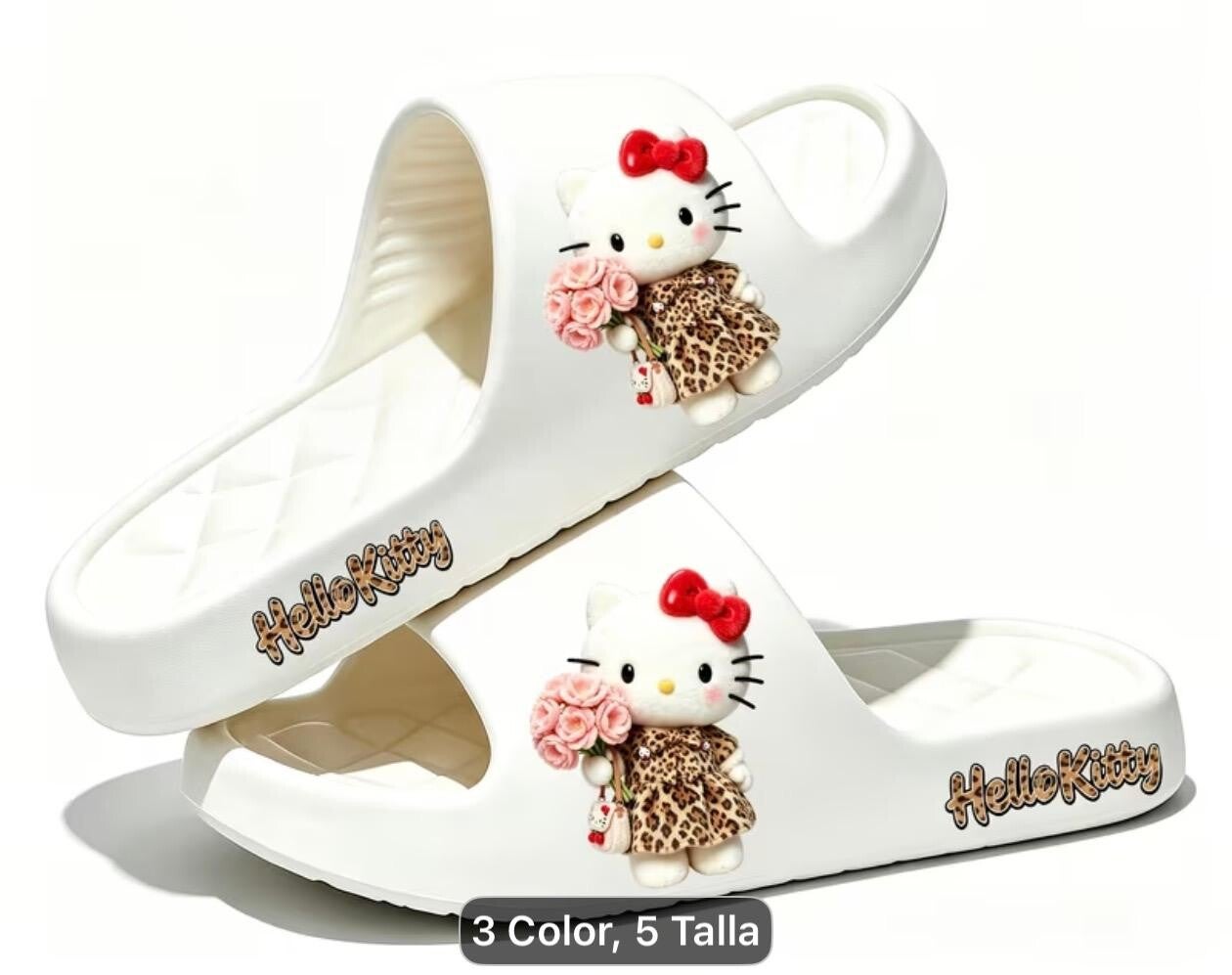 Pantuflas elegantes de dibujos animados para mujer
