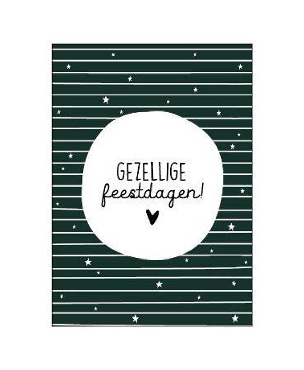 Wenskaart Gezellige feestdagen