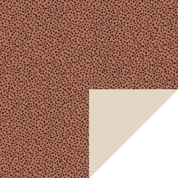HOP. Cadeaupapier | Black dots - Terra