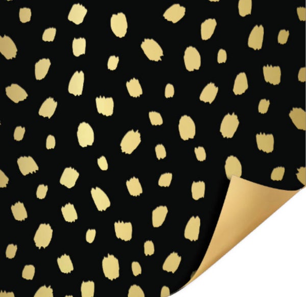 Cadeaupapier zwart/goud
