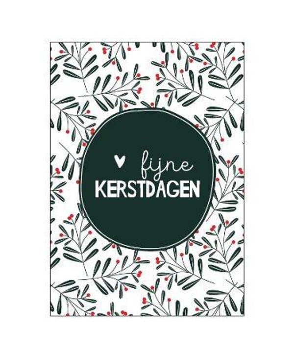Wenskaart fijne kerstdagen