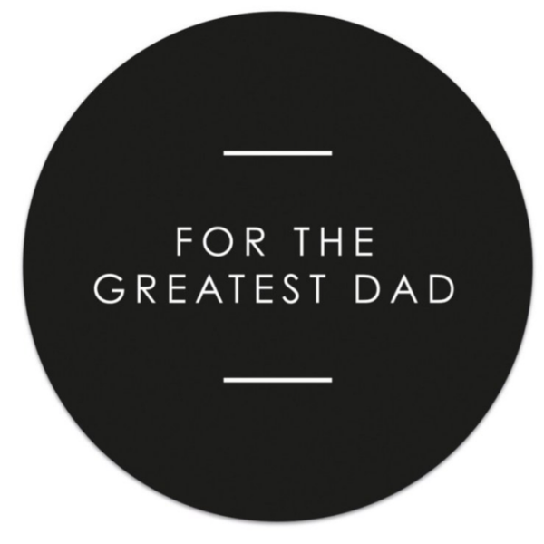 Sticker - for the greatest dad - grijs - 10 stuks